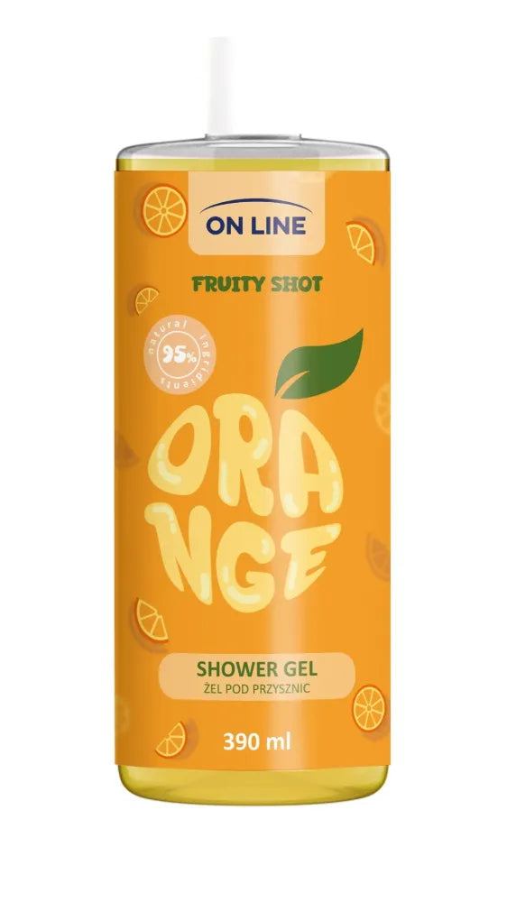ON LINE Fruity Shot Shower Gel Apelsinų 390 ml - Kosmetika