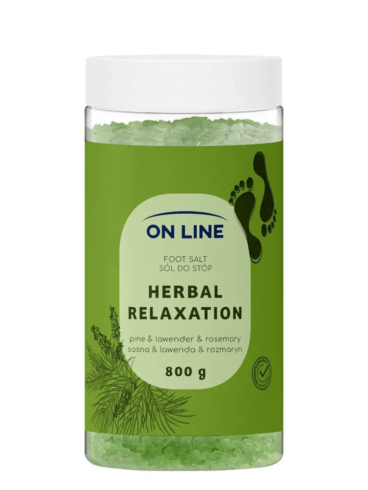 ON LINE Herbal Relaxation Foot Salt 800 g - Higiena