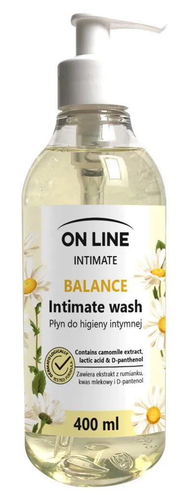 On Line Intimate Balance intymiai higienai skirtas skystis su ramunėlių ekstraktu 400ml - Kosmetika