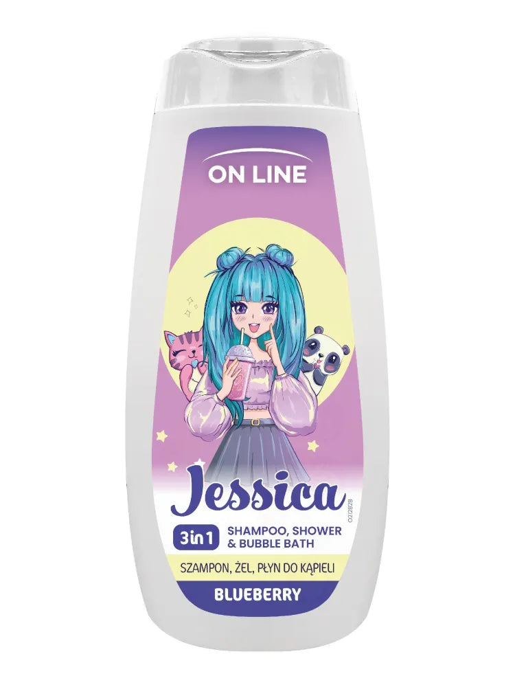 ON LINE KIDS Jessica 3w1 Šampūnas gelis vonios skystis - Mėlynė 400 ml - Kosmetika