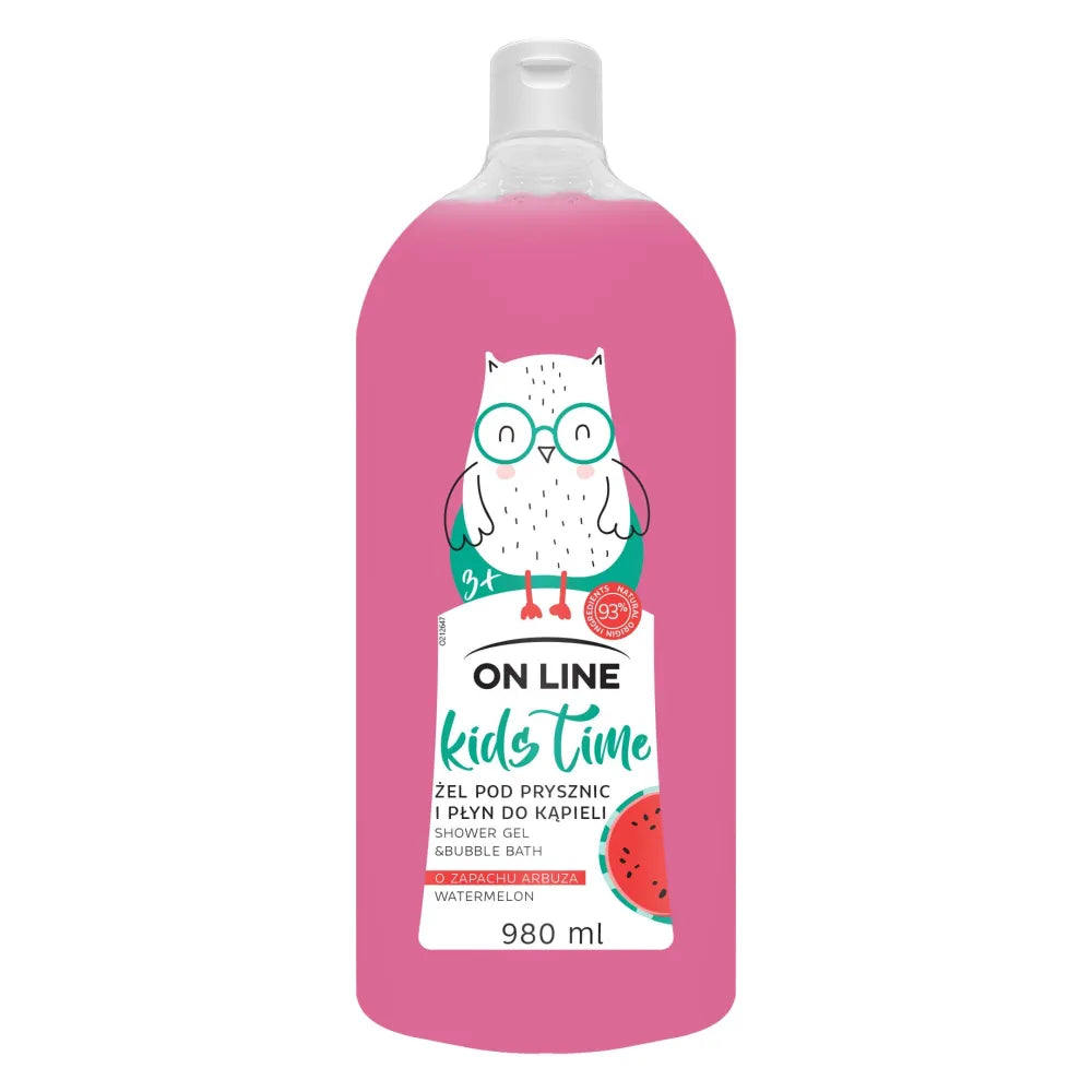 On Line Kids Time 2-in-1 Shower Gel and Bath for Children - Arbūzų kvapo 980ml - Kosmetika