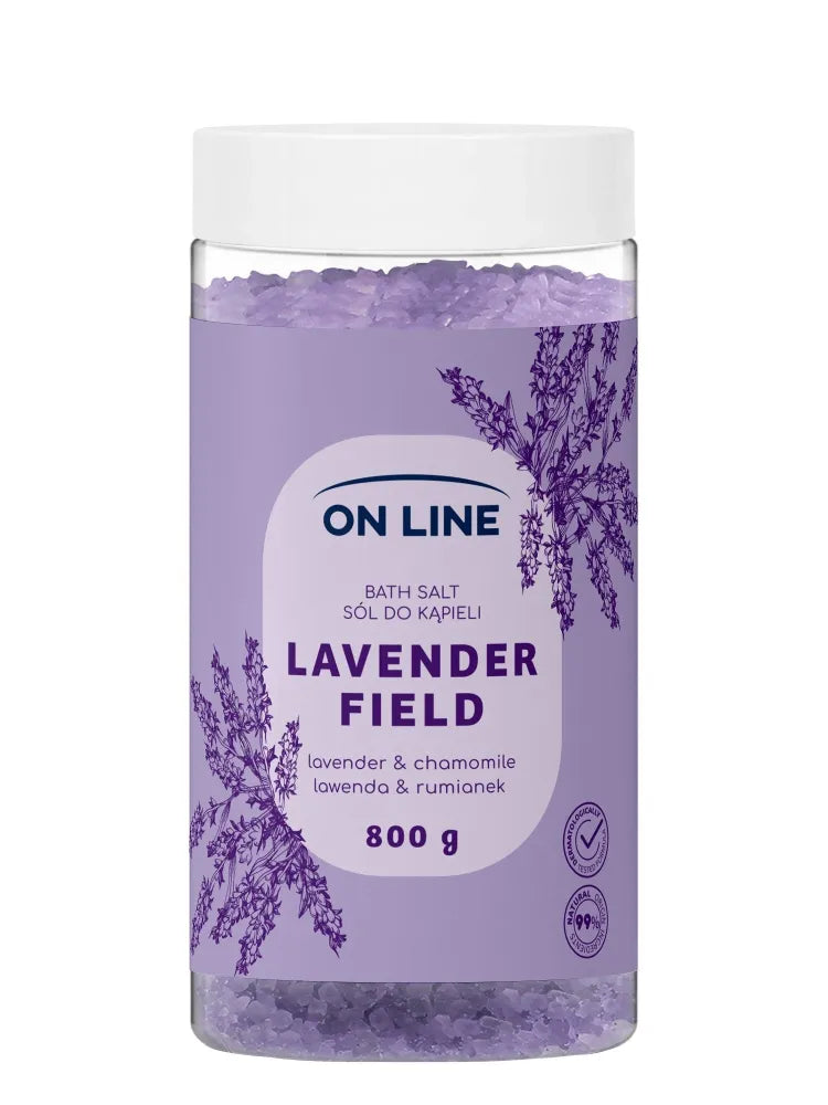 ON LINE Lavender Field bath salt 800 g - Kosmetika
