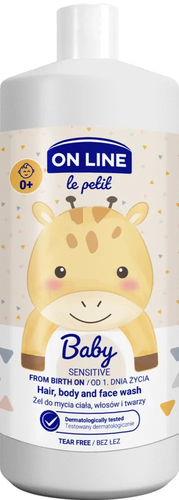 ON LINE Le Petit Baby 3-in-1 Gel kūno plaukų ir veido valymui - Švelnus 850 ml - Kosmetika