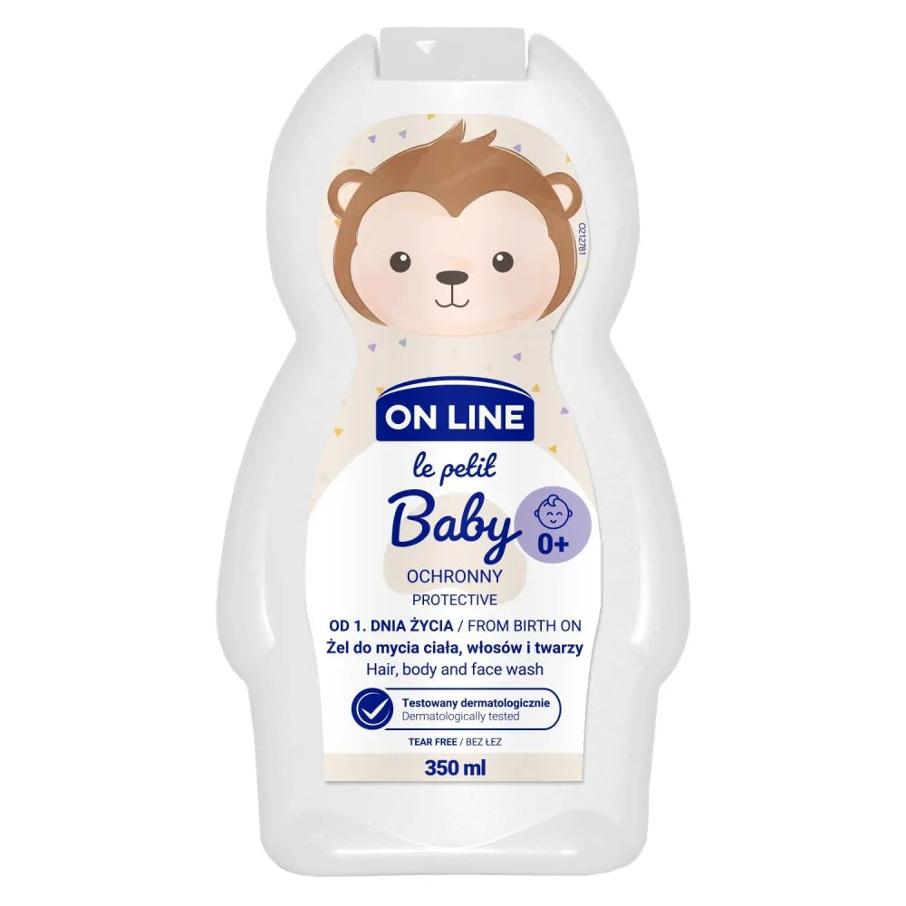 On Line Le Petit Baby Protective Gel 3in1 veido kūno ir plaukų plovimui - nuo pirmos gyvenimo dienos 350ml - Kosmetika