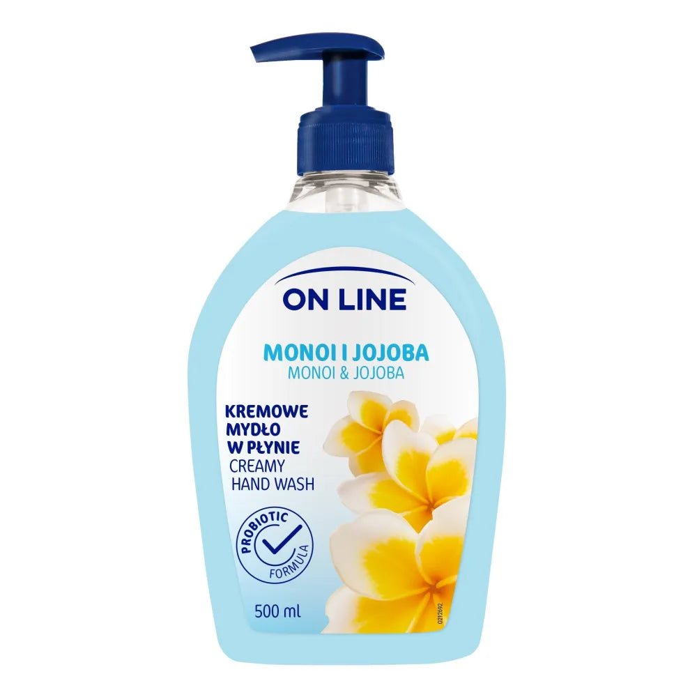 On Line Monoi ir Jojoba kreminis skystas muilas - 500ml dozatorius - Kosmetika