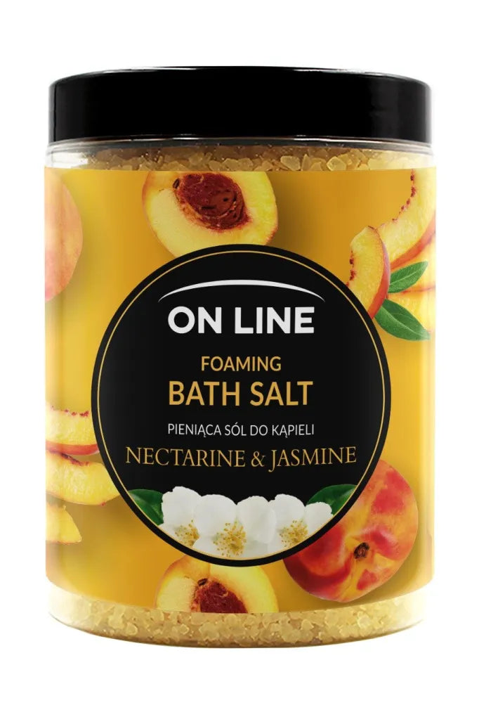 On Line Pieniąca Sól do kąpieli Nectarine & Jasmine 1200g - Kosmetika