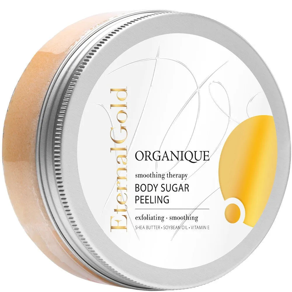 ORGANIQUE Eternal Gold Smoothing sugar body scrub 200 ml - Kosmetika