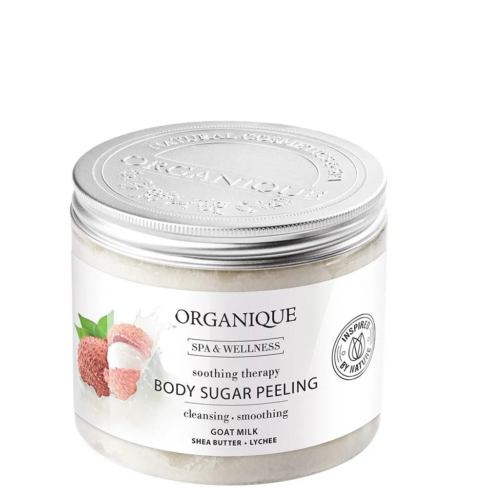 ORGANIQUE Soothing Therapy Raminantis cukraus kūno šveitiklis 200ml - Kosmetika