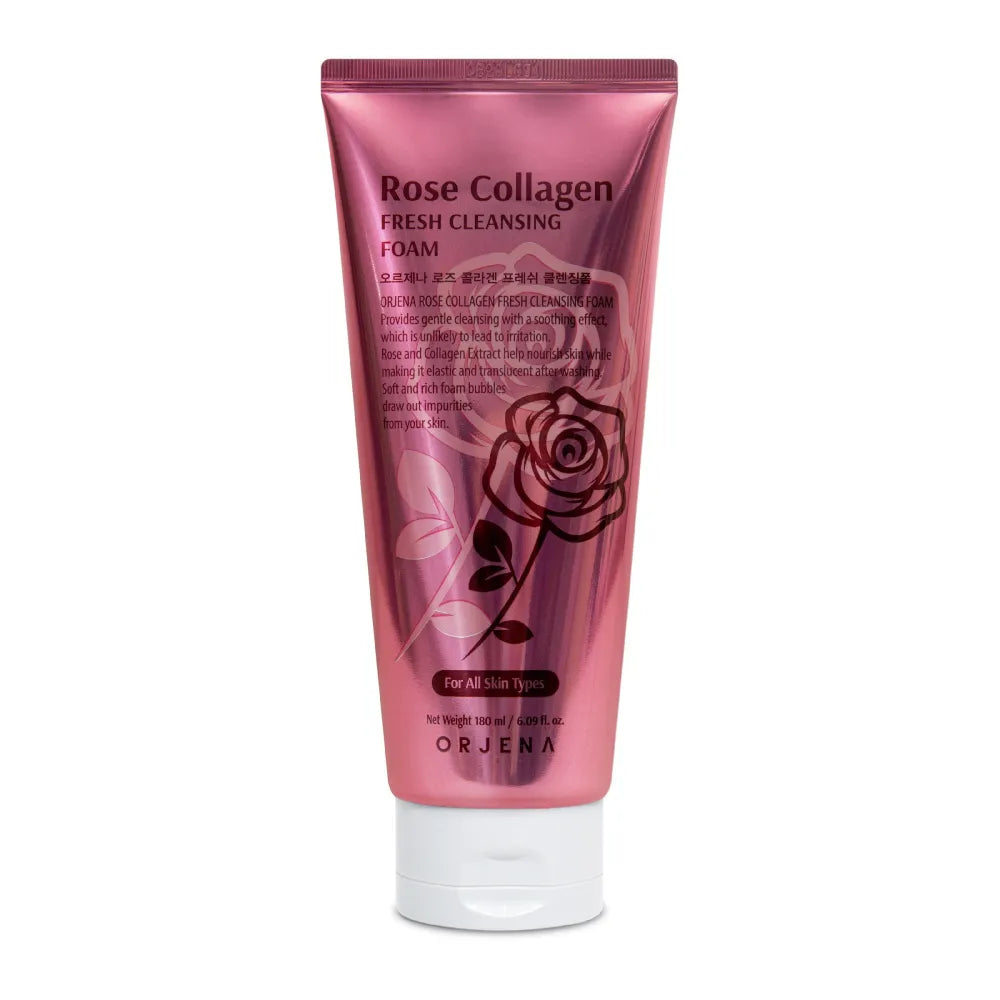 ORJENA Rose kolageno putų veido valymo putos 180 ml - Kosmetika