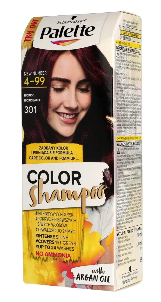Palette Color šampūnas Dažantis Nr. 4-99 (301) Bordo 1 vnt. - Kosmetika