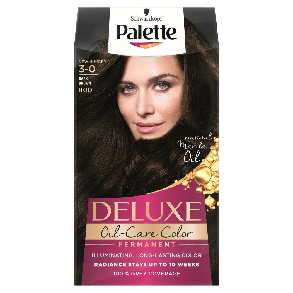 Palette Deluxe Permanent Hair Color Nr. 800 Tamsiai ruda 1 vnt. - Kosmetika