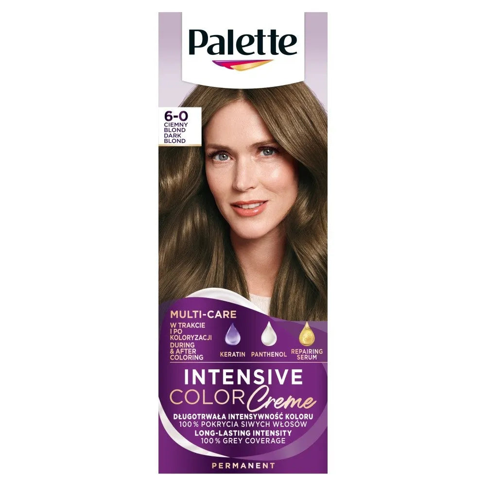 Palette Intensive Color Creme Dažymo kremas Nr. 6-0 - Tamsiai šviesūs 1op. - Kosmetika