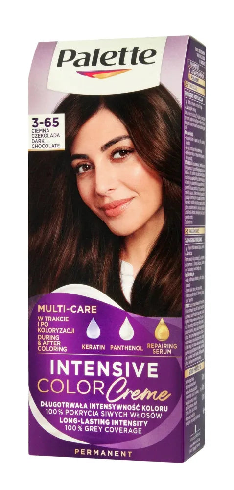 Palette Intensive Color Creme Multi Care Coloring Cream No. 3-65 (W2) - tamsus šokoladas 1op. - Kosmetika