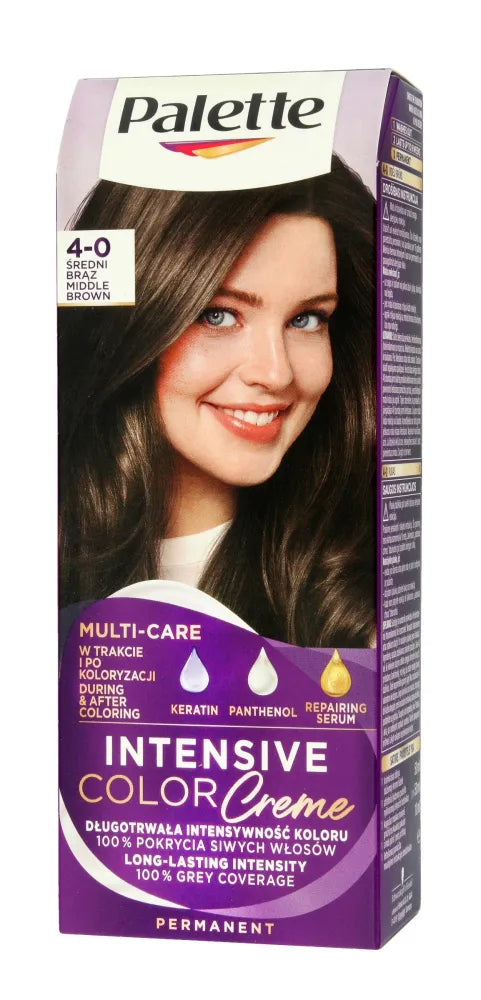 Palette Intensive Color Creme Multi Care Coloring Cream Nr. 4-0 (N3) - vidutinė ruda 1op. - Kosmetika