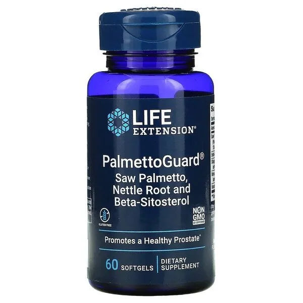 PalmettoGuard Saw Palmetto/Nettle Root with Beta-Sitosterol - 60 softgels - Life Extension - Papildai