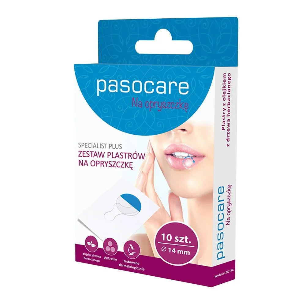 PASOCARE Specialist Plus Herpes pleistrai 14mm 1 pakuotė - 10 vnt. - Medicinos ir slaugos prekės