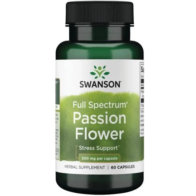 Passion Flower - Stresui mažinti - 500 mg - N60 - Swanson - Papildai
