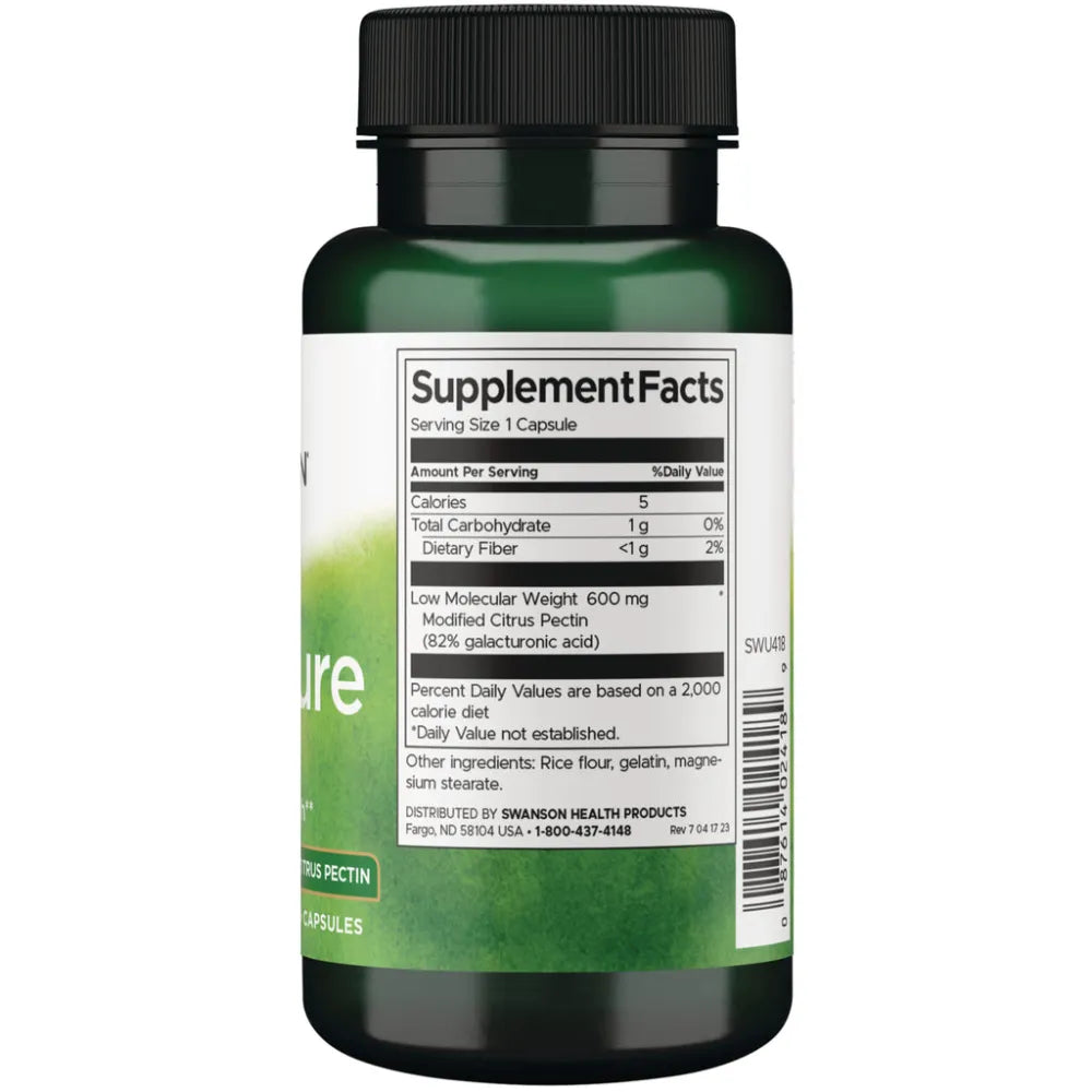 PectiPure Modified Citrus Pectin - 600mg - 60 CAPS - Swanson - Papildai
