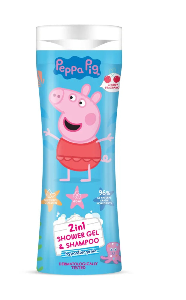 PEPPA PIG Dušo gelis ir šampūnas 2in1 vyšnių 300 ml - Kosmetika