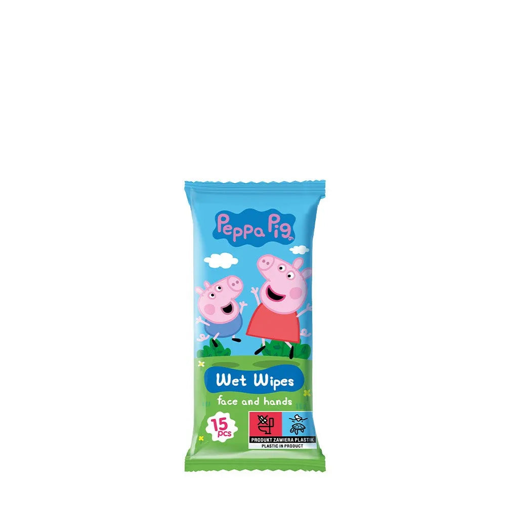 PEPPA PIG wet wipes for children’s face and hands Strawberry 15 pcs. - Vaikui ir mamai