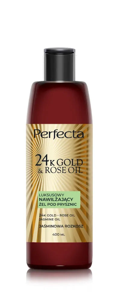 PERFECTA 24K Gold&Rose Oil Prabangus drėkinamasis dušo gelis 400 ml - Kosmetika