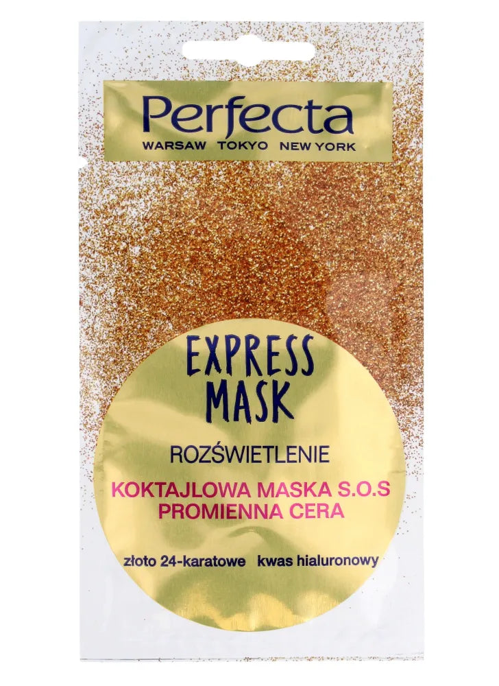 Perfecta Express Mask S.O.S. Šviesinantis kokteilis 8ml - Kosmetika