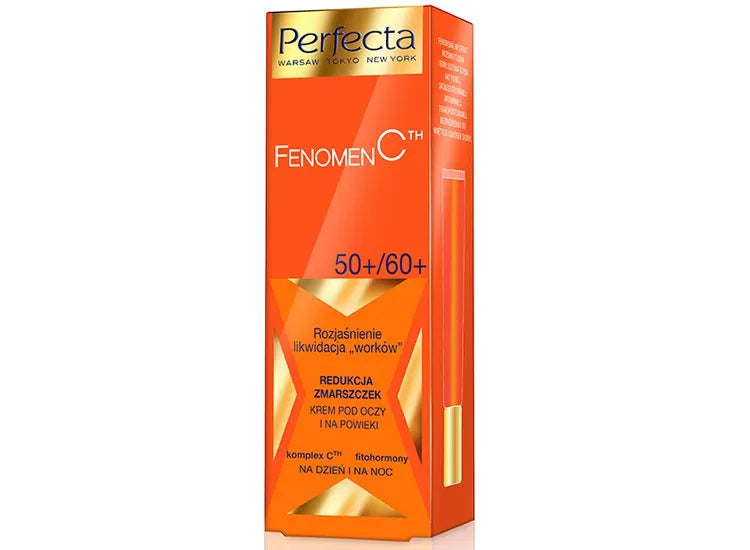 Perfecta Fenomen C 50+/60+ Akies ir Voko Kremas Šviesinantis ’maišelių’ šalinimas raukšlių mažinimas 15ml - Kosmetika