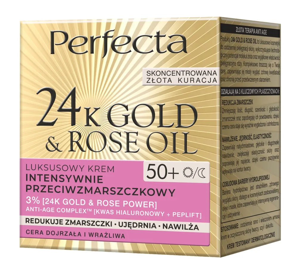 PERFECTA GOLD ROSE Prabangus anti-raukšlių kremas 50+ 50ml - Kosmetika