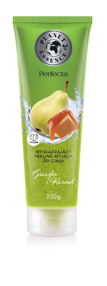 PERFECTA Planet Essence Smoothing valomasis šveitiklis Kriaušė ir Karamelė 250 g - Kosmetika