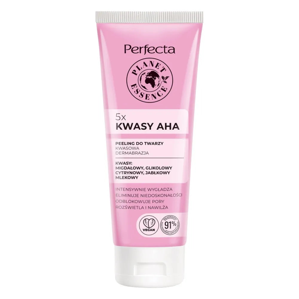 Perfecta Planet Essence Veido šveitimo rūgštis Dermabraziškai - 5x AHA Rūgštys 75ml - Kosmetika