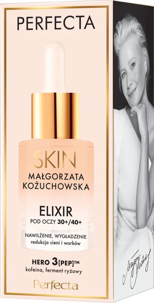 PERFECTA Skin Małgorzata Kożuchowska 30+/40+ Drėkinantis ir lyginantis eliksyras po akimis vokams 15 ml - Kosmetika