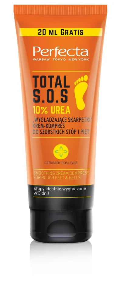 Perfecta Total S.O.S. Cream-compress for rough feet and heels ’Smoothing Socks’ 10% Urea 120ml - Kosmetika