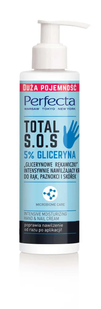 Perfecta Total S.O.S. Intensyviai drėkinanti rankų kremas ’Glycerine Gloves’ 195ml - Kosmetika