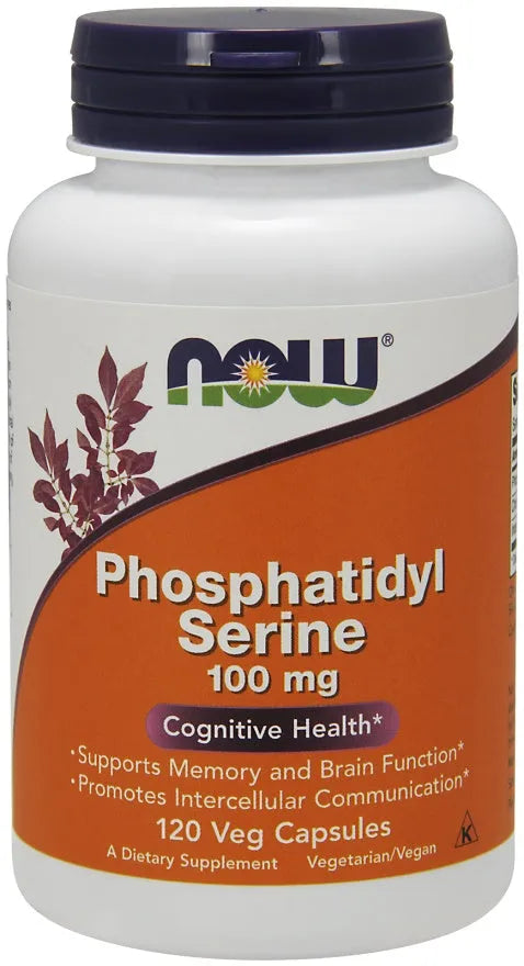 Phosphatidyl Serine 100mg - 120 vcaps - NOW Foods - Papildai