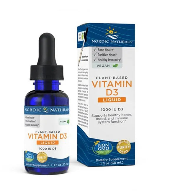 Plant-Based Vitamin D3 Liquid 1000 IU Apple - 30 ml - Nordic Naturals - Papildai