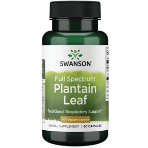 Plantain Leaf - Plačialapis gyslotis - 400 mg - N60 - Swanson - Papildai