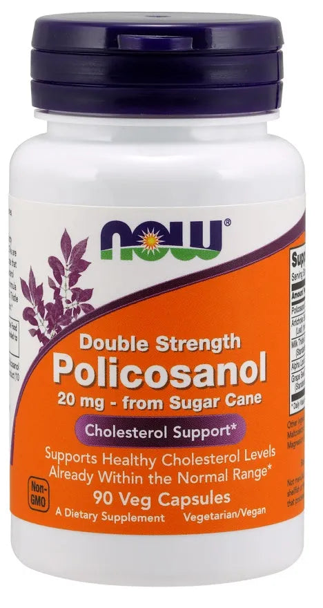Policosanol 20mg - 90 vcaps - NOW Foods - Papildai