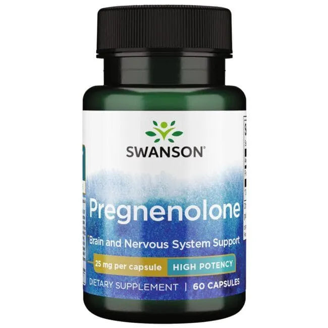 Pregnenolone - Smegenų veiklai - 25 mg - N60 - Pregnenolonas - Swanson - Papildai