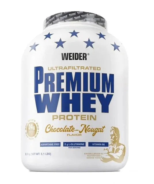 Premium Whey Chocolate Nougat - 2300g - Weider - Sporto papildai