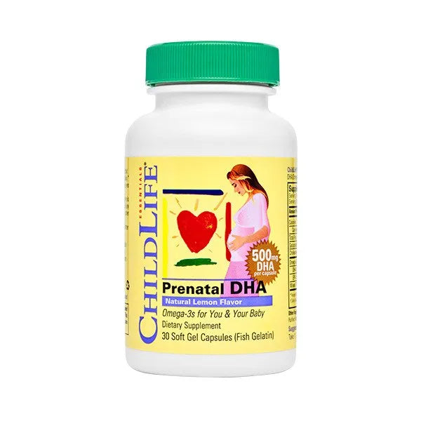 Prenatal DHA Natural Lemon - 30 softgels - Child Life - Papildai