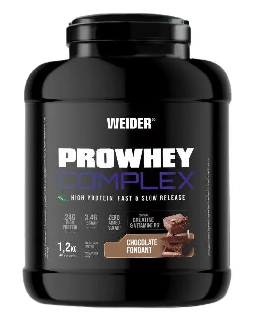 Pro Whey Complex Chocolate Fondant - 1200g - Weider - Sporto papildai