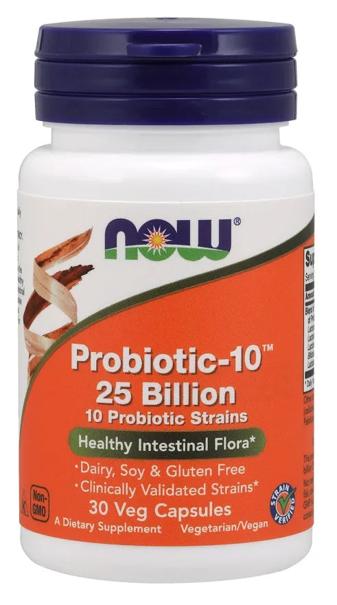 Probiotic-10 25 Billion - 30 vcaps - NOW Foods - Papildai