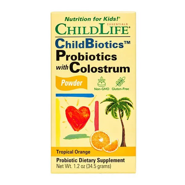 Probiotics with Colostrum Powder Tropical Orange - 34g - Child Life - Papildai