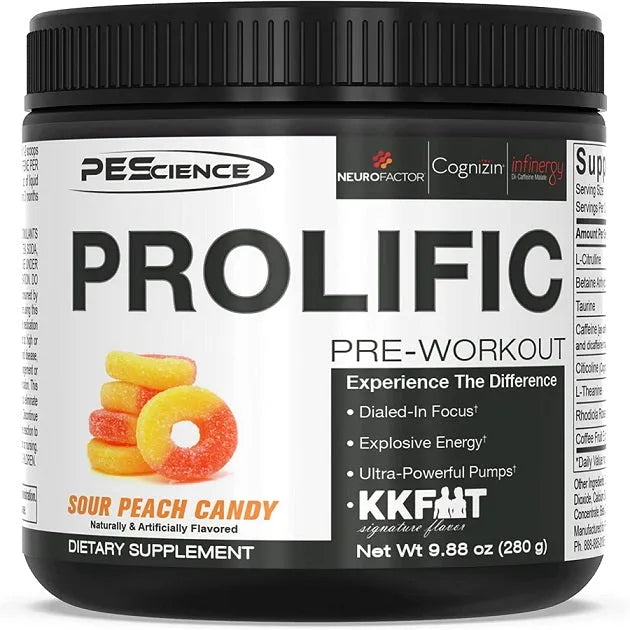 Prolific Sour Peach Candy - 280g - PEScience - Sporto papildai