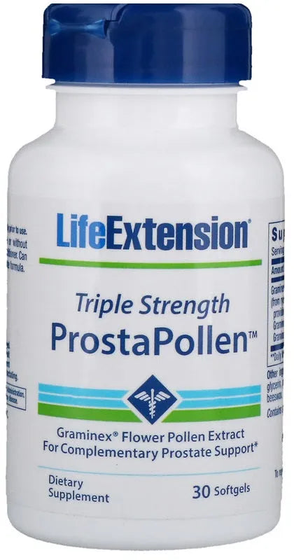 ProstaPollen Triple Strength - 30 softgels - Life Extension - Papildai