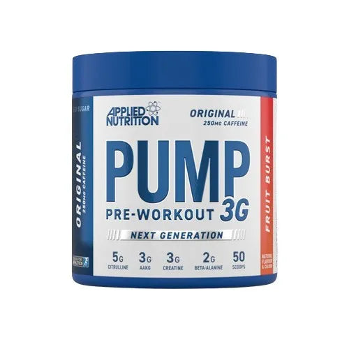 Pump 3G Pre-Workout Fruit Burst - 375g - Applied Nutrition - Sporto papildai
