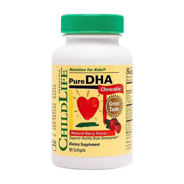 Pure DHA Chewable Natural Berry - 90 softgels - Child Life - Papildai