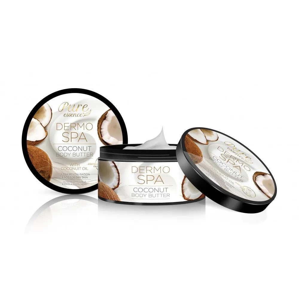 PURE ESSENCE Dermo Spa Atgaivinantis KOKOSŲ Kūno Sviestas 200ml - Kosmetika
