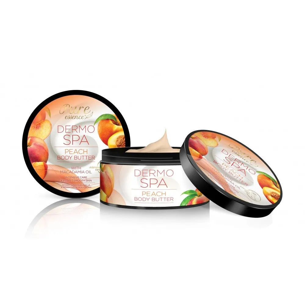 PURE ESSENCE Dermo Spa Intensyvi Priežiūra Persikų Kūno Sviestas 200ml - Kosmetika