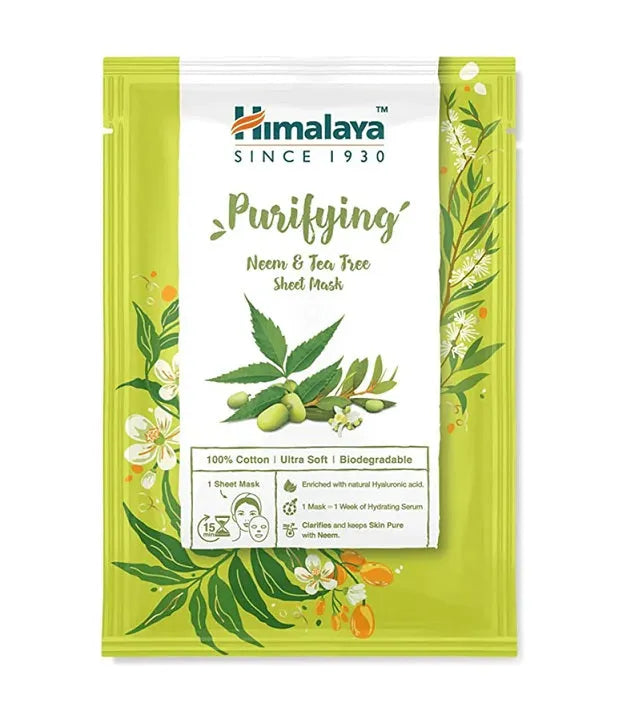 Purifying Neem & Tea Tree Sheet Mask - 30 ml - Himalaya - Kosmetika